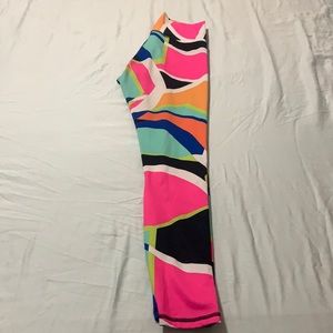 Fabletics multicolored high waisted yoga pants